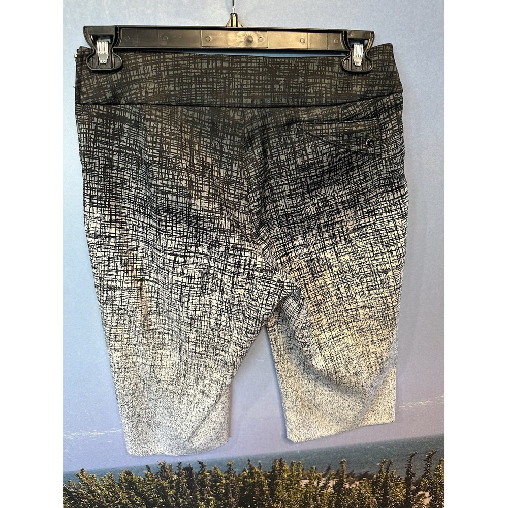Jamie Sadock Black Knee Capri Pants Stretch Womens 8 Golf Long Shorts - Picture 2 of 5